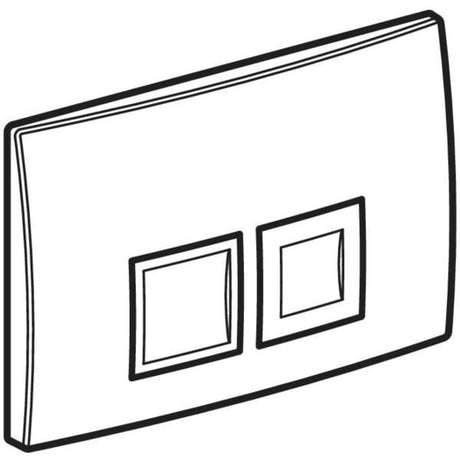 Geberit Delta25 (ex Delta35) Betätigungsplatte für 2-Mengen-Spülung, Square: weiß