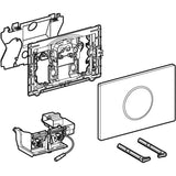 Geberit WC-Steuerung elektronisch, Netzbetrieb, für Sigma UP-Spülkasten 12 cm, mit Sigma10 Betätigungsplatte, Round, automatisch / berührungslos: Platte: weiß, Designringe: hochglanz-verchromt