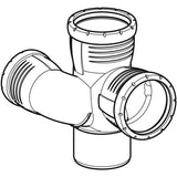 Geberit Silent-Pro Schachtbogenabzweig rechts 4-Anschluss-Fitting