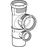 Geberit Silent-Pro Kombibogenabzweig 87,5Grad, Schiebeende, 4-Anschluss-Fitting
