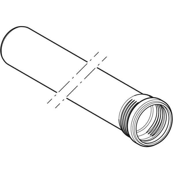 Geberit Silent-Pro Rohr mit Muffe, Kunststoff Polypropylen, Außendurchmesser 75 mm, Wandstärke 3.8 mm, drucklos, Ringsteifigkeitsklasse SN4, schwarz