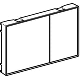 Geberit Sigma60 Betätigungsplatte für 2-Mengen-Spülung, Square, flächenbündig: Tasten: verchromt, gebürstet, easy-to-clean-beschichtet, Designstreifen und Rahmen: hochglanz-verchromt