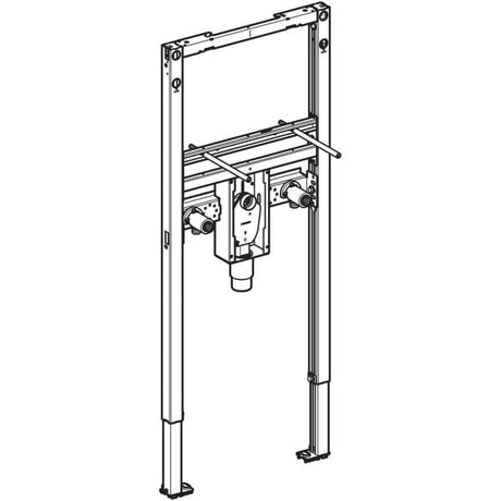 Geberit Duofix Element für Waschtisch, Stahl, 112 cm, Standarmatur, mit UP-Geruchsverschluss