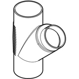 Geberit Silent-db20 Abzweig 45° T-Stück aus Polyethylen (PE), schwarz, systemgebunden