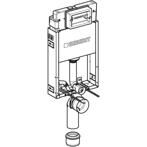 Geberit KombifixBasic Element für Wand-WC, 108 cm, mit Delta UP-Spülkasten 12 cm