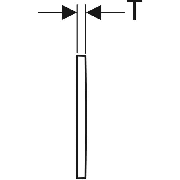 Geberit Omega20 (ex Omega30) Betätigungsplatte für 2-Mengen-Spülung, Square, Kunststoff, pneumatisch, mit zwei Tasten, geeignet für Wandklosetts