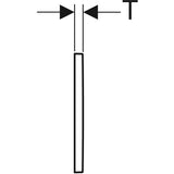 Geberit Omega20 (ex Omega30) Betätigungsplatte für 2-Mengen-Spülung, Square, Kunststoff, pneumatisch, mit zwei Tasten, geeignet für Wandklosetts