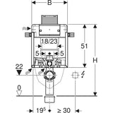 Geberit Kombifix Element für Wand-WC, mit Omega UP-Spülkasten 12 cm