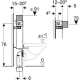 Geberit Kombifix Element für Wand-WC, mit Omega UP-Spülkasten 12 cm