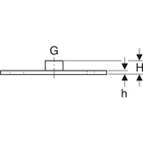Geberit Grundplatte rechteckig, Zweiloch, mit Gewindemuffe