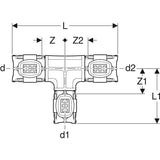 Geberit FlowFit T-Stück reduziert PPSU