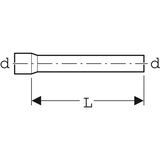 Geberit Spülbogenverlängerung gerade, mit Steckmuffe: bahamabeige, L=30cm