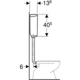 Geberit AP140 AP-Spülkasten Spül-Stopp-Spülung, Kunststoff, Außengewinde 1/2 Zoll, Spülvolumen 6 - 9 l, mit Eckventil, Bedienung Hebel, Geräuschklasse Füllventil Gruppe I, <=20 dB(A)