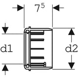 Geberit PE Übergangsmuffe: d1=110mm