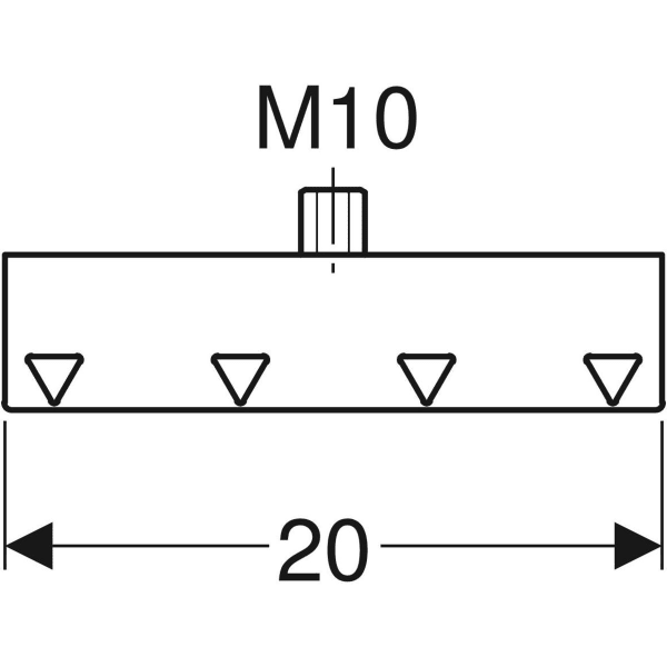 Geberit Pluvia Verbindungselement: galvanisch verzinkt, L=20cm