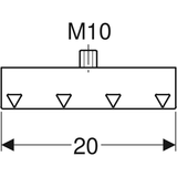 Geberit Pluvia Verbindungselement: galvanisch verzinkt, L=20cm