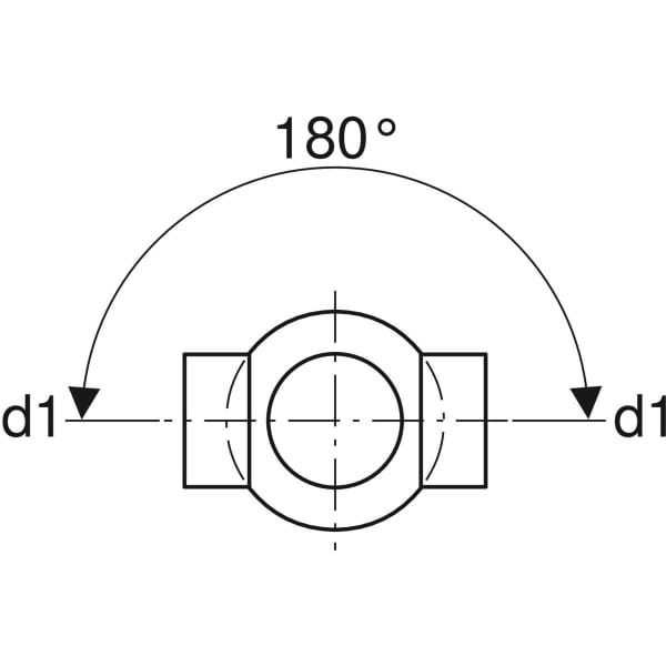 PE Doppelabzweig 88,5 Grad, 180 Grad