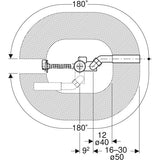 Geberit Badewannenablauf mit Drehbetätigung mit Überlauf und Ablaufventil, DN 40, d=40/50 mm