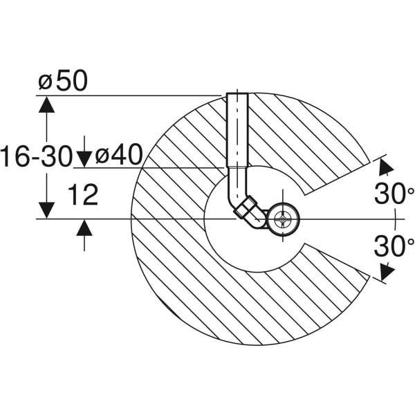 Geberit Duschwannenablauf für Duschwannen mit Ventilloch ø 52 mm, DN 50, Polyethylen (PE)