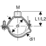 GEBERIT Rohrschelle mit Gewindebolzen