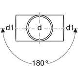 GEBERIT db20 Bogenabzweig zweif. 88,5/180 Grad, DN 90 (d 90 mm)