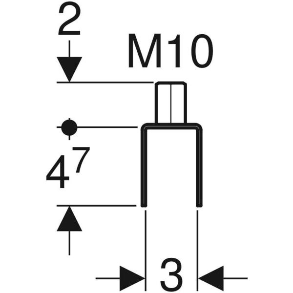 Geberit Pluvia Verbindungselement: galvanisch verzinkt, L=20cm