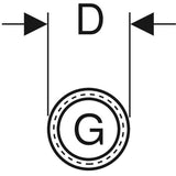Geberit Gewinderohr: G=1/2″, galvanisch verzinkt