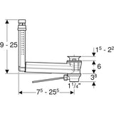 Geberit Clou Waschbeckenanschluss mit Hebelbetätigung: d=32mm, Ablaufventil: Edelstahl poliert