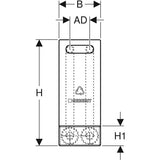 Geberit Mepla Anschlussbox Typ C: PE-RT II / Al / PE-RT II, d=16mm, AD=5cm