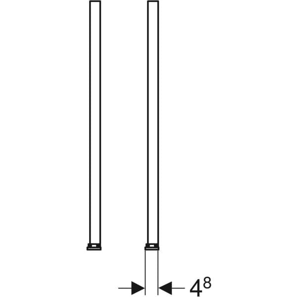 Geberit Duofix Set Fußverlängerungen für Fußbodenaufbauten 20–40 cm