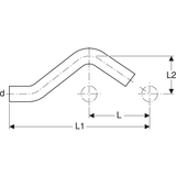 MAPRESS Edelstahl Pressfitting Sprungbogen mit Schiebeende