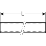 Geberit Gewinderohr: G=1/2″, galvanisch verzinkt
