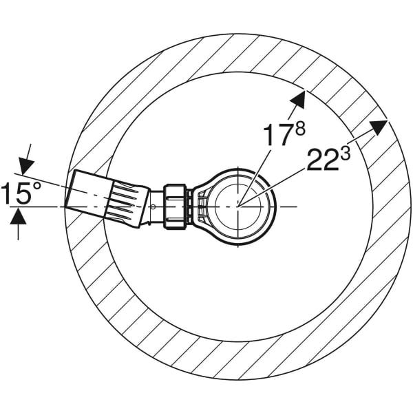Geberit Duschwannenablauf für Duschwannen mit Ventilloch ø 52 mm, DN 50, Polyethylen (PE)