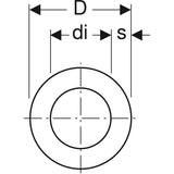 Geberit Rohrschott120: d=110mm, di=134mm