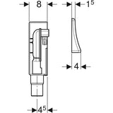 Geberit Set UP-Geruchsverschluss für Geräte, mit einem Anschluss, Wandeinbaukasten und Abdeckplatte: d=50–56mm