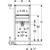 Geberit Duofix Element für WT, 112 cm für Standarmatur