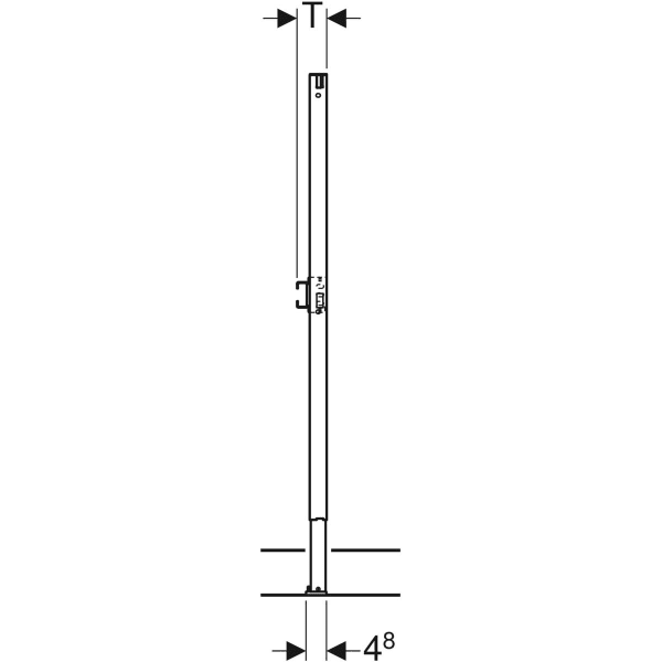 GE Duofix Element f. Dusche und BW 98-112 cm, Wandarmatur AP