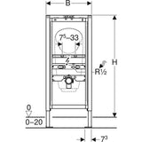 Geberit Duofix Element für Urinal 112-130 cm Universal für AP-Druckspüler