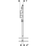 GE Duofix Element f. Dusche und BW 98-112 cm, Wandarmatur AP