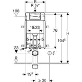 Geberit KombifixBasic Element für Wand-WC, 108 cm, mit Delta UP-Spülkasten 12 cm