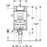 Geberit Kombifix Element für Wand-WC, mit Omega UP-Spülkasten 12 cm