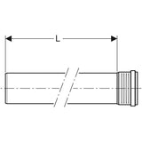 Geberit Silent-PP Rohr mit Muffe: d=90mm, L=100cm