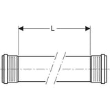 Geberit Silent-PP Rohr mit zwei Muffen: L=100cm