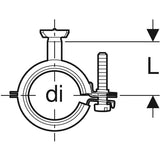 Geberit Set Verteilerbefestigungen gerade, mit Drehrastbolzen (2 St.): 1.0215, di=25–30mm