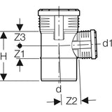 Geberit Silent-PP Abzweig 87,5°: d=32mm, d1=32mm