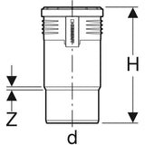 Geberit Silent-PP Langmuffe: d=110mm