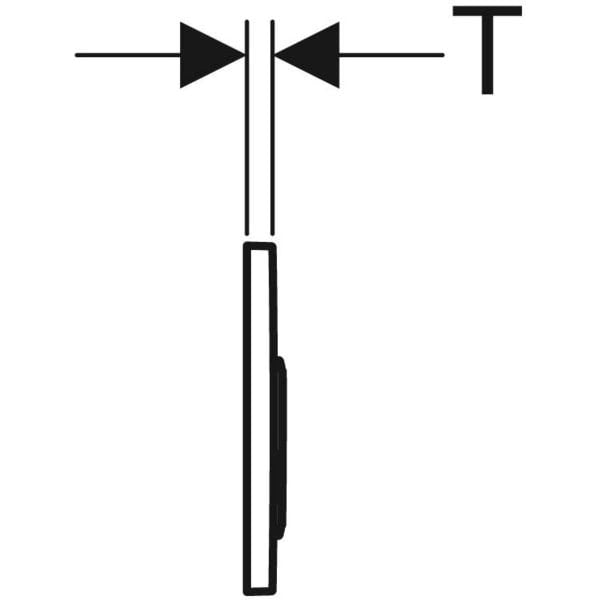 Geberit Omega20 Betätigungsplatte für 2-Mengen-Spülung, Round, Kunststoff, pneumatisch, mit zwei Tasten, geeignet für Wandklosetts