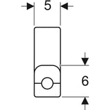 Geberit Mepla Metallrohr-Anschlussbogen 90° mit Dämmbox und Anschlussverschraubung für Eurokonus: Werkstoff=Messing / Kupfer, d=16mm, d1=15mm, L1=30cm, vernickelt