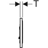 Geberit Sigma10 Betätigungsplatte für Spül-Stopp-Spülung, Round, pneumatisch, Ein-Knopf, Kunststoff, zur Frontbedienung bei Sigma UP-Spülkästen