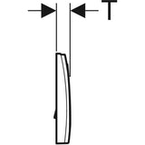Geberit Delta15 Betätigungsplatte für Spül-Stopp-Spülung, Round: weiß